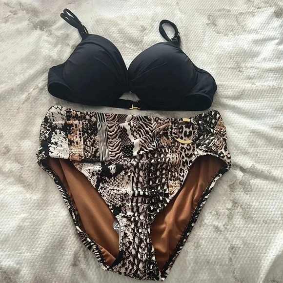 Bleu Rod Beattie Bikini Swimsuit Set Top Size 12 Bottom Size 10 - Picture 6 of 12